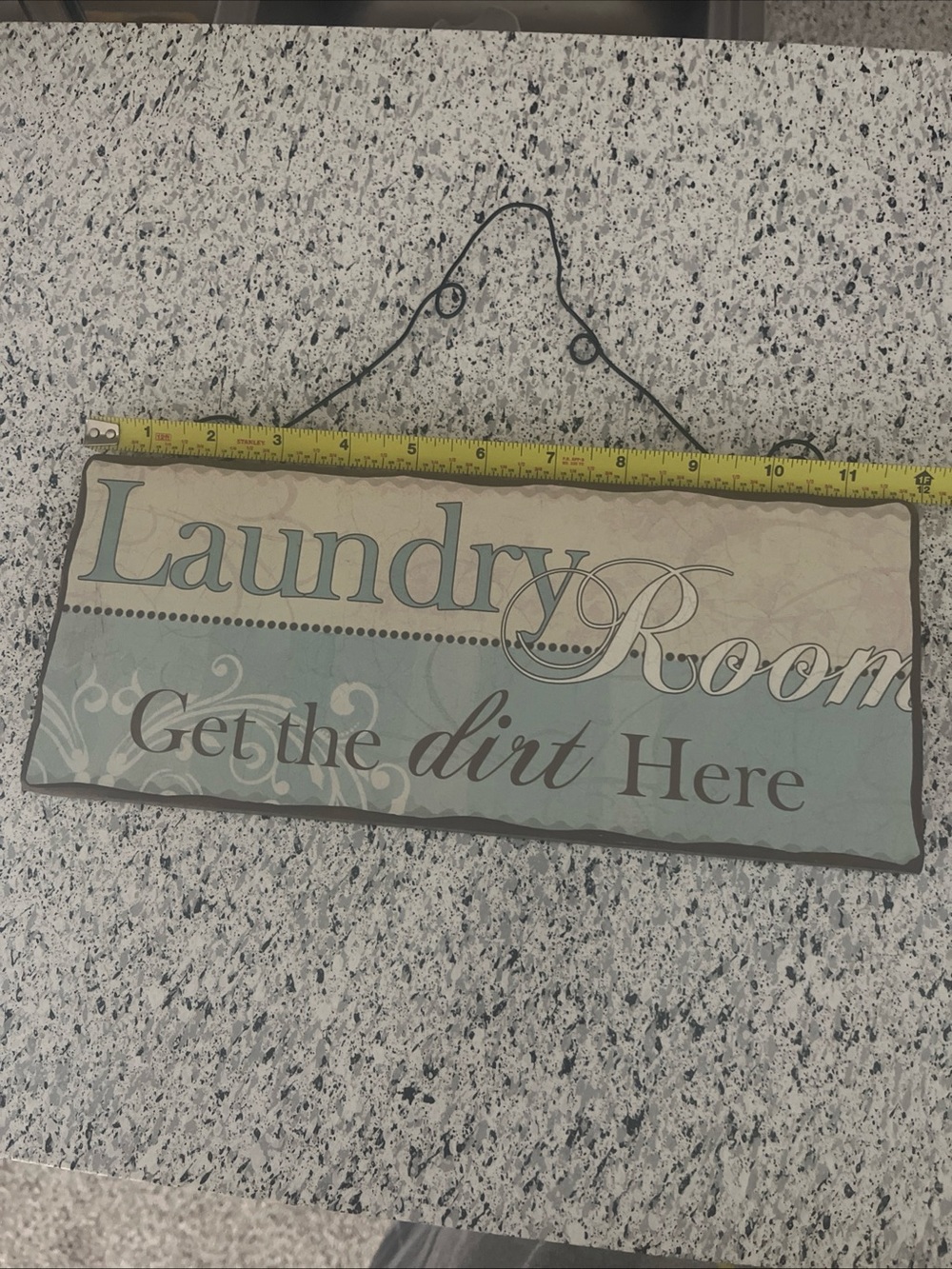 Vintage Laundry Room Get The Dirt Here Wood Sign Decoration Wall Hanging Rustic